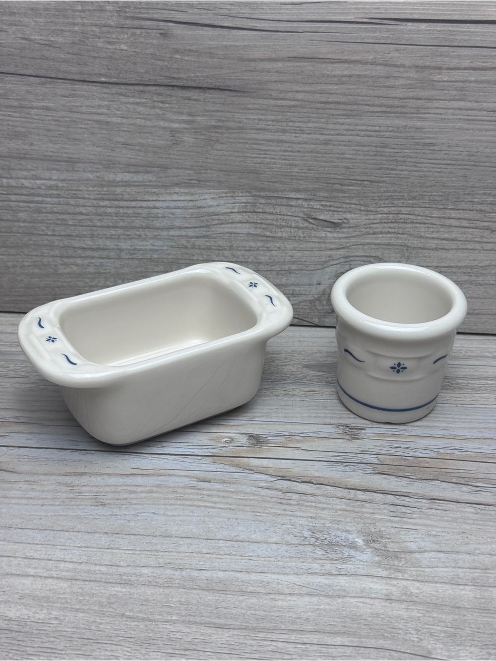 Longaberger Woven Traditions Sweetener & Toothpick Holder Set Discontinued Set